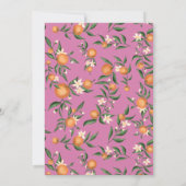 植物性シトラスオレンジ小かわいこちゃんピンク 招待状 (裏面)