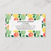 植物性シトラスフローラ水彩色 名刺 (裏面)