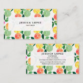 植物性シトラスフローラ水彩色 名刺 (正面/裏面)
