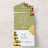 植物性シトラス結婚ス オールインワン招待状 (内側)