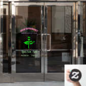 植物性シボルおもしろい植物 ウィンドウサイン (オフィスドア)