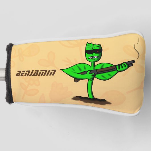 植物性シボルおもしろい植物 ゴルフヘッドカバー (正面)