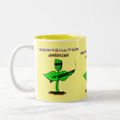 植物性シボルおもしろい植物 ツートーンマグカップ (左)