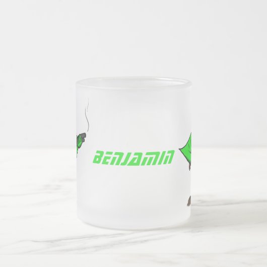 植物性シボルおもしろい植物 フロストグラスマグカップ (中央)