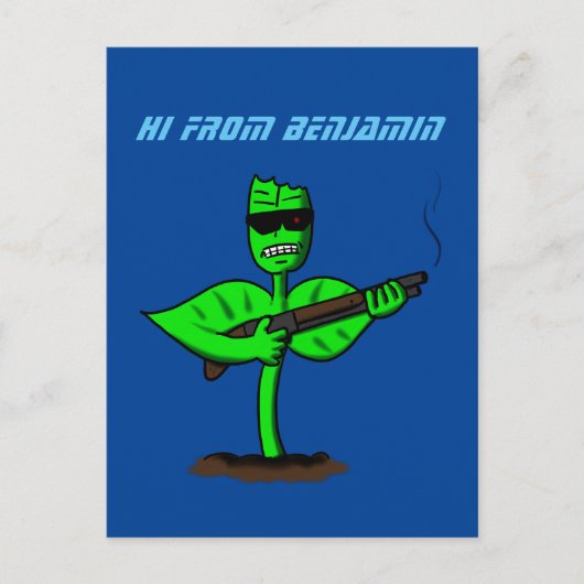 植物性シボルおもしろい植物 ポストカード (正面)