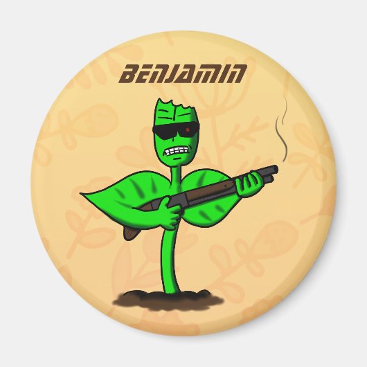 植物性シボルおもしろい植物 マグネット (正面)