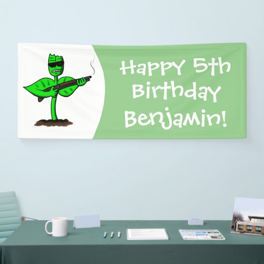 植物性シボルおもしろい植物 横断幕 (トレードショー)