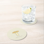 植物性シャントレレマッシュルームコースター ラウンドペーパーコースター (インサイチュ)