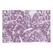 植物性シルエット紫と白 枕カバー (正面右)