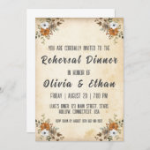 植物性シンプル素朴なリハーサル 招待状 (正面/裏面)