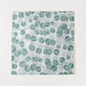 植物性シームレスパターンとヴィンテージグラフィックsi タペストリー (正面(横))