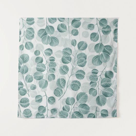 植物性シームレスパターンとヴィンテージグラフィックsi タペストリー (正面)