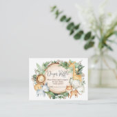 植物性ジャングル動物男の赤ちゃんおむつラッフル エンクロージャーカード (スタンド正面)