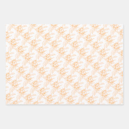 植物性スケッチバニララベンダーオレンジ ラッピングペーパーシート