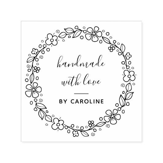 植物性スタイリッシュリース手作り セルフインキングスタンプ (デザイン)