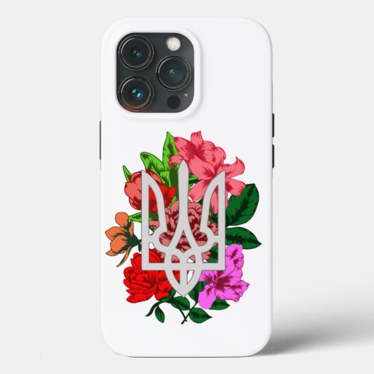 植物性スチルとウクライナのトライデントtryzub Case-Mate iPhoneケース (裏面)