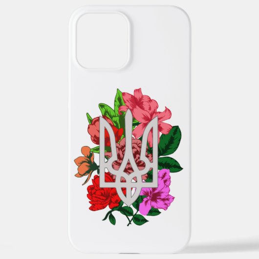 植物性スチルとウクライナのトライデントtryzub iPhoneケース (裏面)