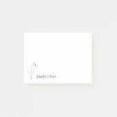 植物性スノードロップラインアートフラワー ポストイット (正面)