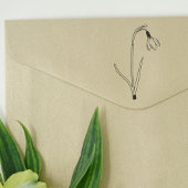 植物性スノードロップラインアートフラワー ラバースタンプ