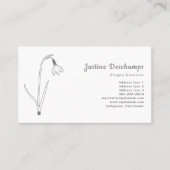 植物性スノードロップラインアートフラワー 名刺 (正面)