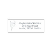 植物性ダフォディルラインアートフラワー セルフインキングスタンプ (デザイン)