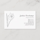 植物性ダフォディルラインアートフラワー 名刺 (正面)