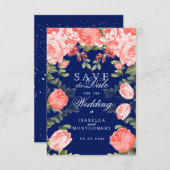植物性ダークブルーとサンゴ花 セーブザデート (正面/裏面)