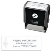 植物性チューリップラインアートフラワー セルフインキングスタンプ (インサイチュ)