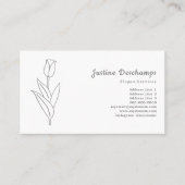 植物性チューリップラインアートフラワー 名刺 (正面)