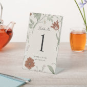 植物性テラコッタテーブルナンバーペデスタルサイン 台座サイン (インサイチュ)