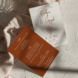 植物性テラコッタフローラすべて結婚の 招待状