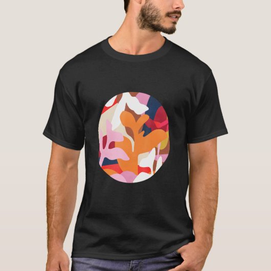 植物性テーマ鮮やかな色。美しい抽象芸術A Tシャツ (正面)
