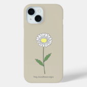 植物性デイジーフラワーブラウン Case-Mate iPhoneケース (裏面)