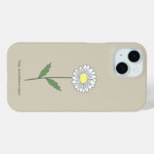 植物性デイジーフラワーブラウン Case-Mate iPhoneケース (裏面 (横))