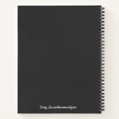 植物性デイジーフラワーブラックノート ノートブック (裏面)