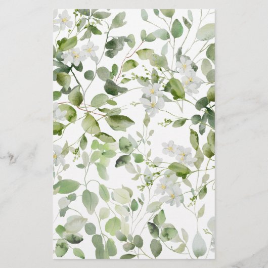 植物性デイジーフラワー開花カスタム紙シート (裏面)