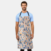 植物性デイジー:ヴィンテージシームレスなパターン。 エプロン (着用した状態)
