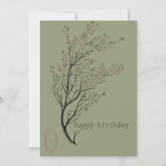 植物性ハッピーバースデーカード 招待状 (正面)