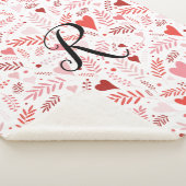 植物性ハートピンクレッドパタスタイリッシューンモノグラム シェルパブランケット (3/4)