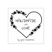 植物性ハートフローラリース手作り愛 ラバースタンプ (インプリント)