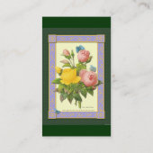 植物性バラカスタムビジネスカード 名刺 (裏面)