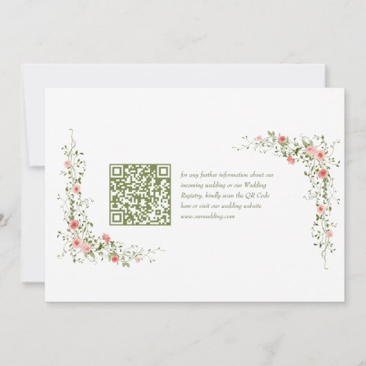 植物性バラスエレガントクリプトフォト結婚ズ セーブザデート (裏面)