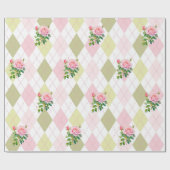 植物性バラ花ギフト包装紙 ラッピングペーパー (フラット)