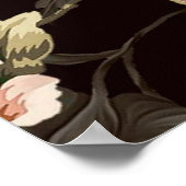 植物性バラ:抽象芸術の花のパターン。 ポスター (角)