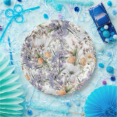 植物性パステルカラー野花サマーフローラ ペーパープレート (パーティー)