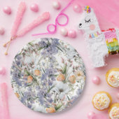 植物性パステルカラー野花サマーフローラ ペーパープレート (パーティー)