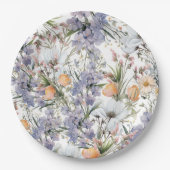 植物性パステルカラー野花サマーフローラ ペーパープレート (正面)