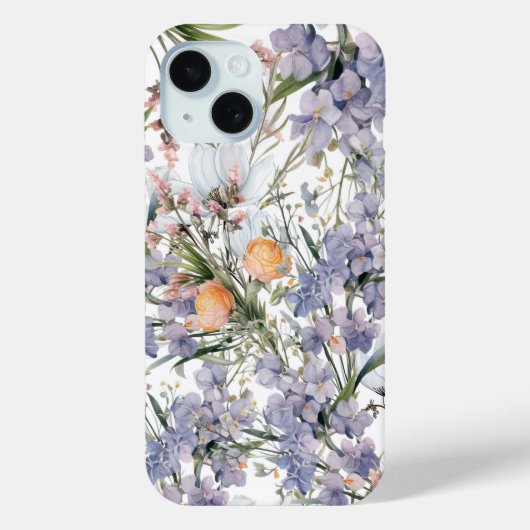 植物性パステルカラー野花サマーフローラ Case-Mate iPhoneケース (裏面)