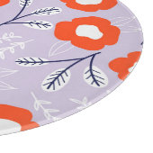 植物性パステルピンク:フローラルパターン カッティングボード (角)