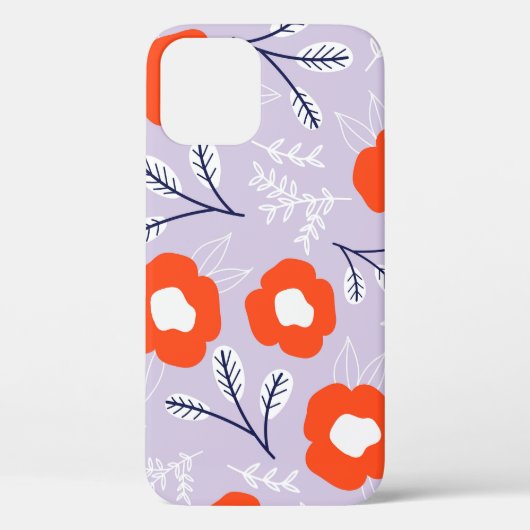 植物性パステルピンク：フローラルパターン Case-Mate iPhoneケース (裏面)